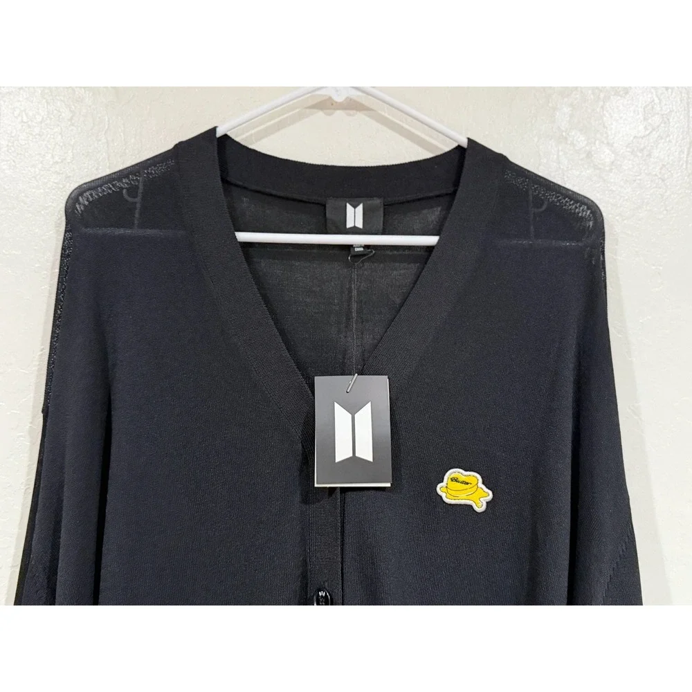 BTS Butter Official Merchandise Black Cardigan Sweater XL HYBE Bighit Music NEW